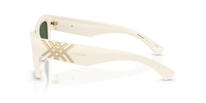 Burberry BE4490U 421871 Blanco / Verde oscuro vista 3