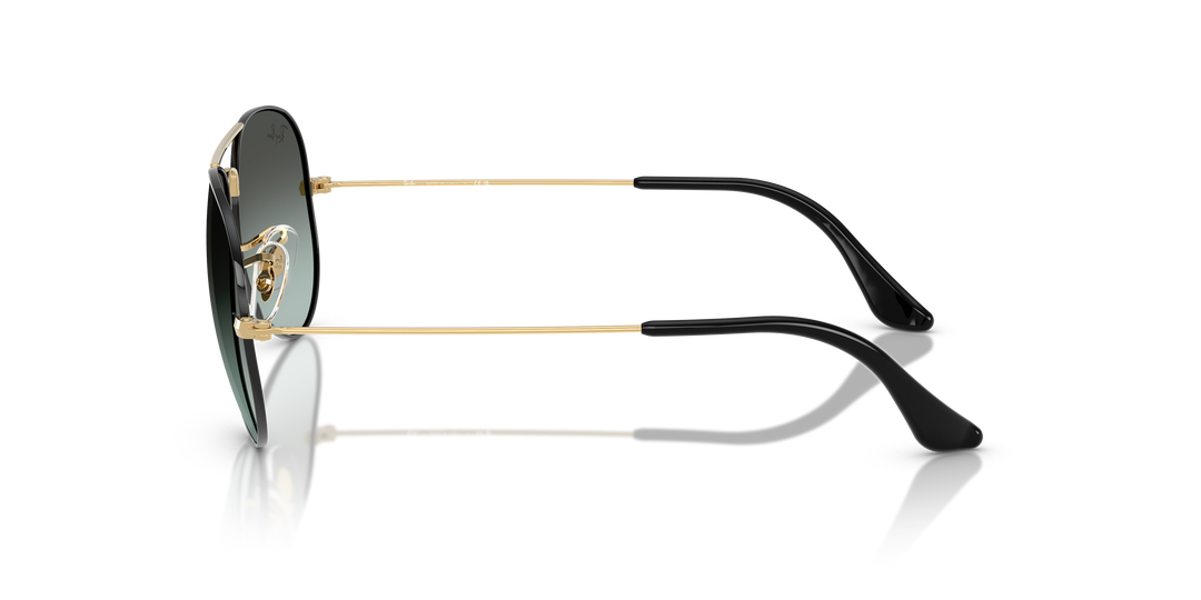 reval-myl-photo:RB3025_9271GK:0rb3025_9271gk_p21_shad_lt #color_negro-sobre-arista-negro-degradado-en-azul-vintage