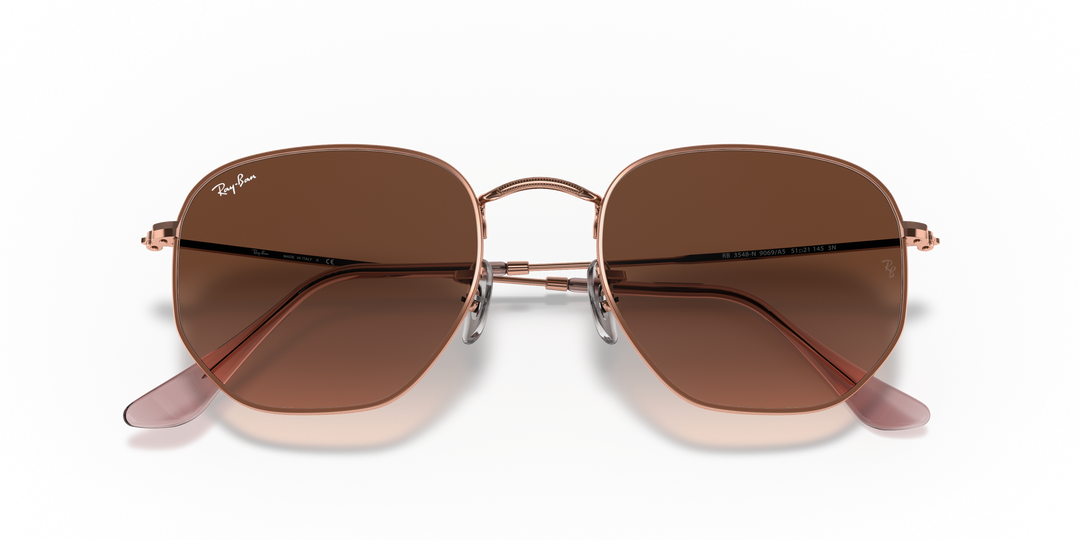 Ray-Ban Hexagonal RB3548N Cobre / Marrón degradé 6