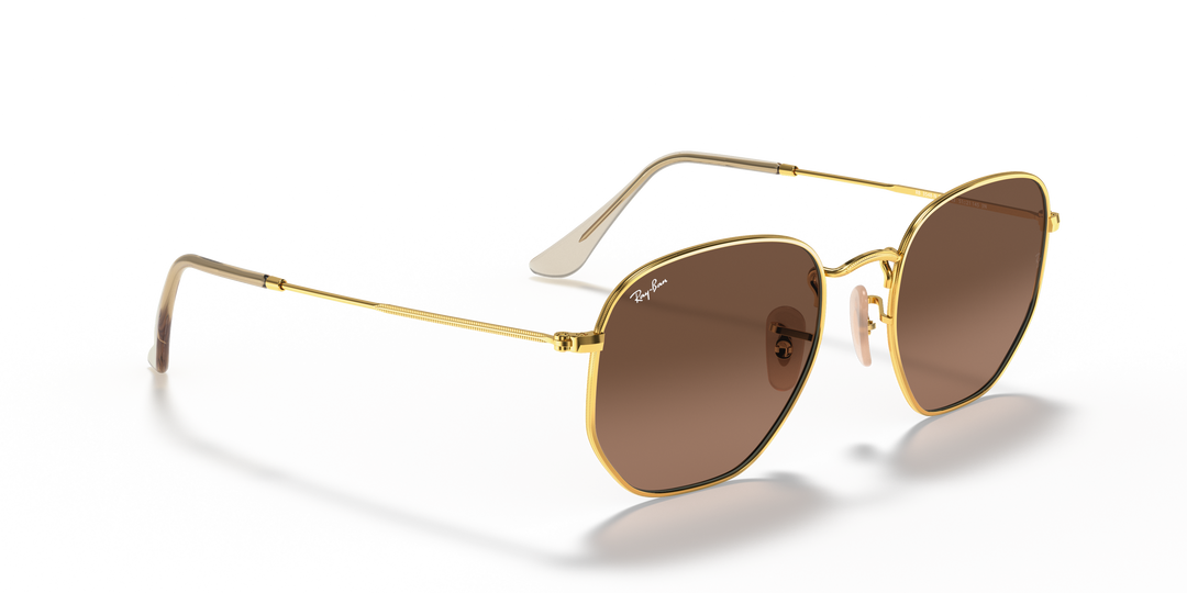Ray-Ban Hexagonal RB3548N Dorado / Marrón 4