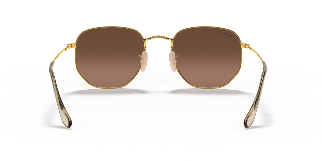 Ray-Ban Hexagonal RB3548N Dorado / Marrón 3