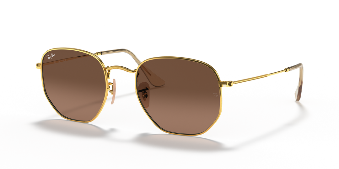 Ray-Ban Hexagonal RB3548N Dorado / Marrón 1