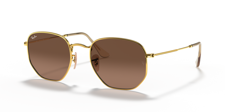 Ray-Ban Hexagonal RB3548N Dorado / Marrón 1