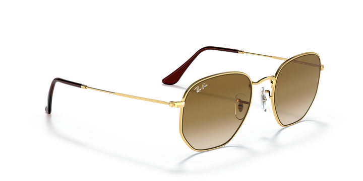 Ray-Ban Hexagonal RB3548N Marrón claro degradé 4