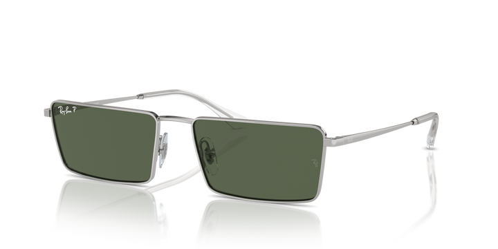 Ray-Ban Emy Rb3741 003/9A Plateado / Polarizadas verde oscuro vista 2