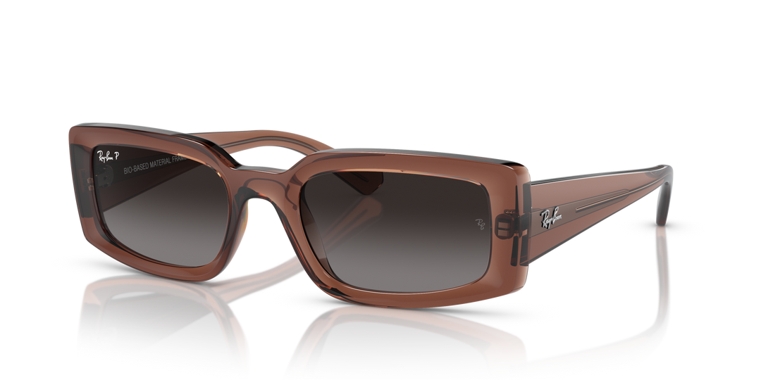 Ray-Ban Kiliane Rb4395 6678T3 Marrón Traslúcido / Gris Polarizado vista 2