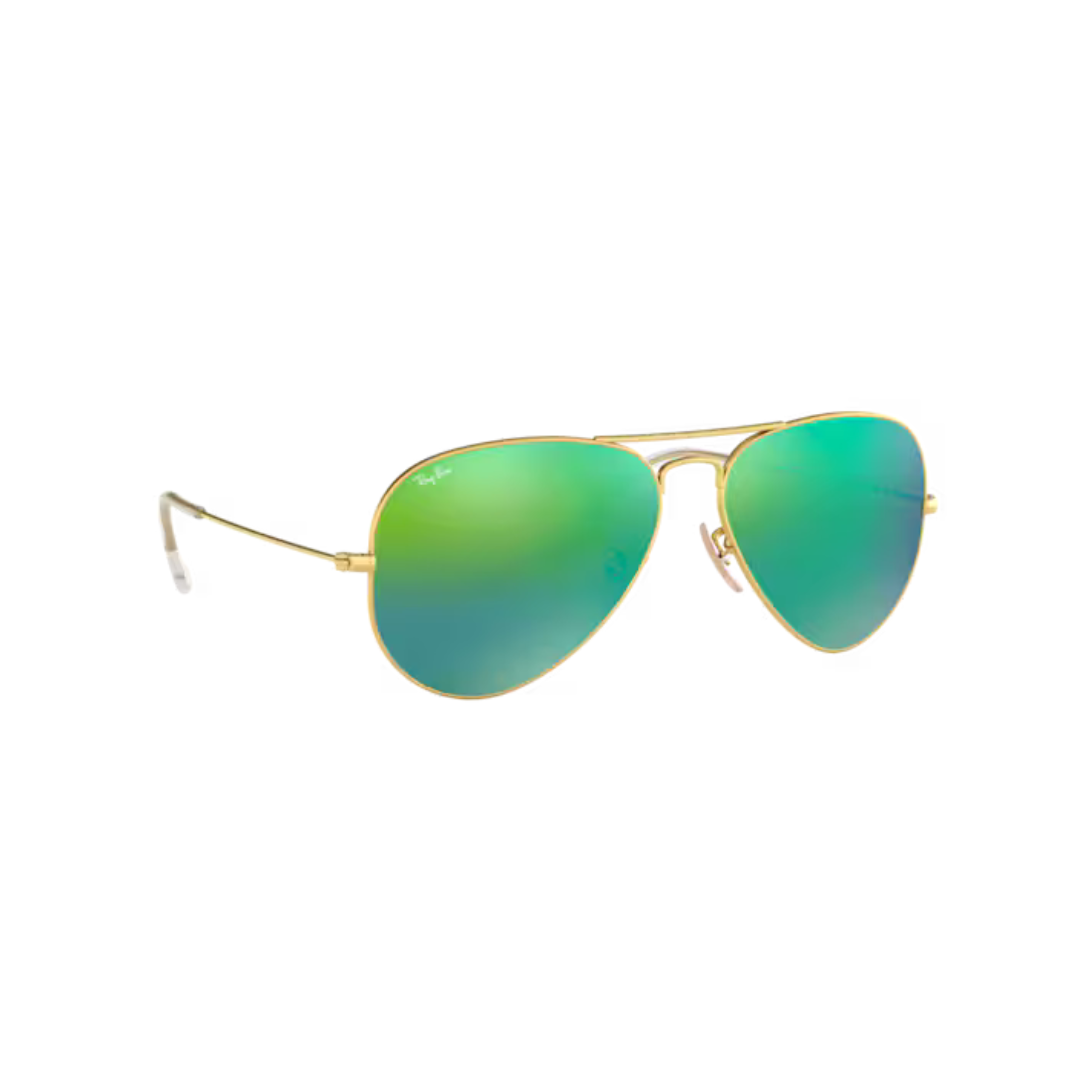 RAY BAN RB3025 AVIATOR LARGE METAL VERDE ESPEJO