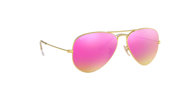 RAY BAN RB3025 112/4Q AVIATOR LARGE METAL ROSA