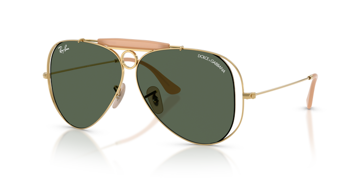 RAY BAN THE SHOOTER DOLCE&GABBANA RB3138M 58mm / Oro arista / Verde oscuro