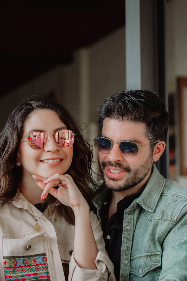 Foto real Reval - RAY BAN HEXAGONAL RB3548N - RB3548n Rosa espejo Hexagonal - _MG_4479.jpg