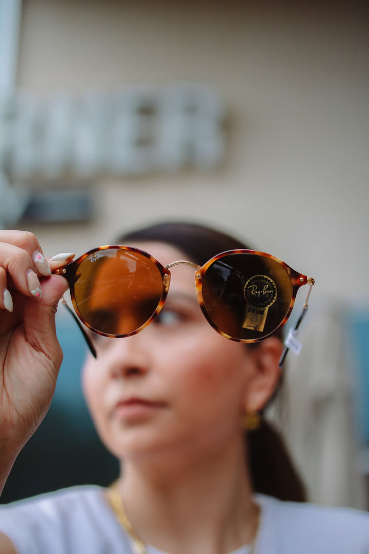 Foto real Reval - RAY BAN ROUND RB2447 - Round fleck cafe rb2447  - _MG_5231.jpg