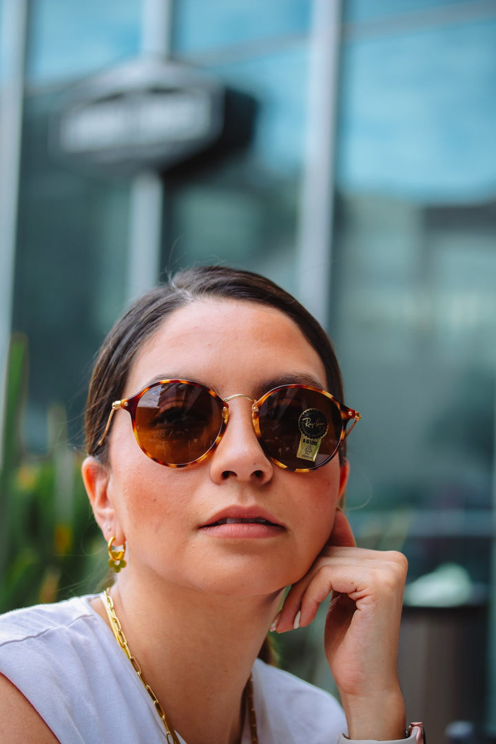 Foto real Reval - RAY BAN ROUND RB2447 - Round fleck cafe rb2447  - _MG_5237.jpg