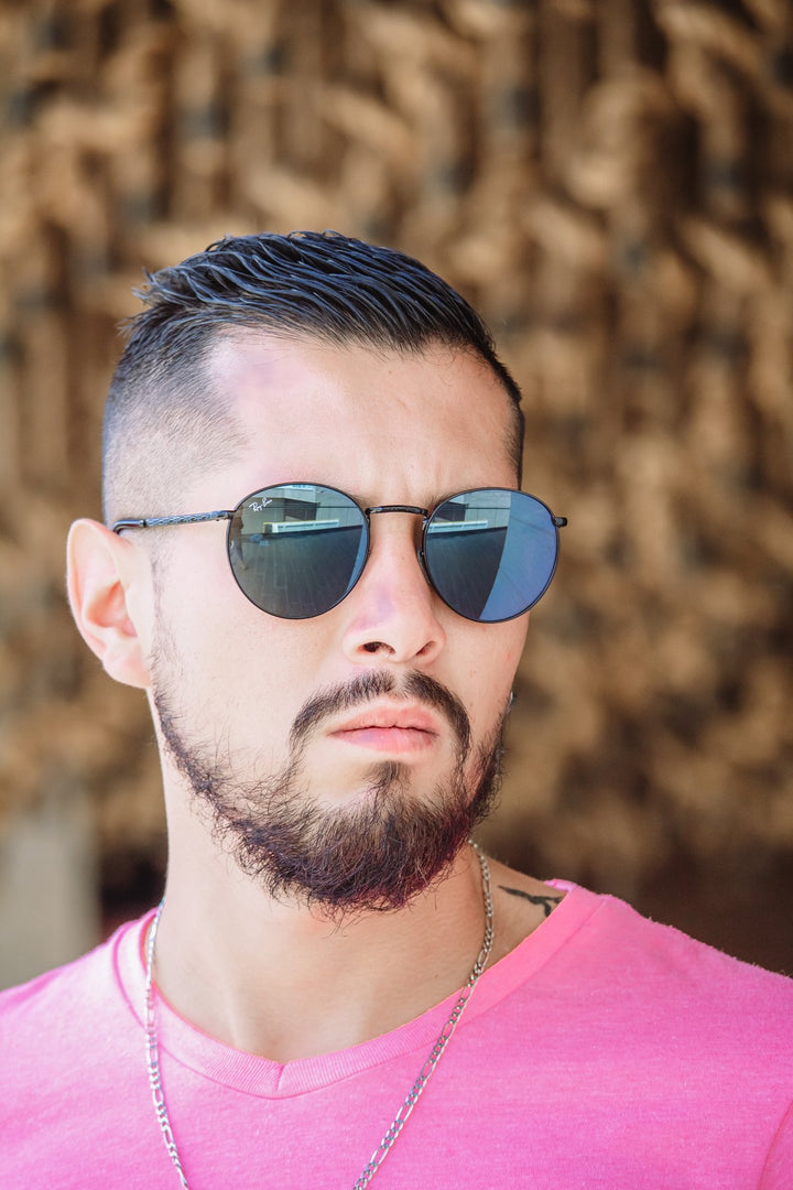Foto real Reval - RAY BAN NEW ROUND RB3637 - ray ban new round azul espejo 7 negro - _MG_5706.jpg