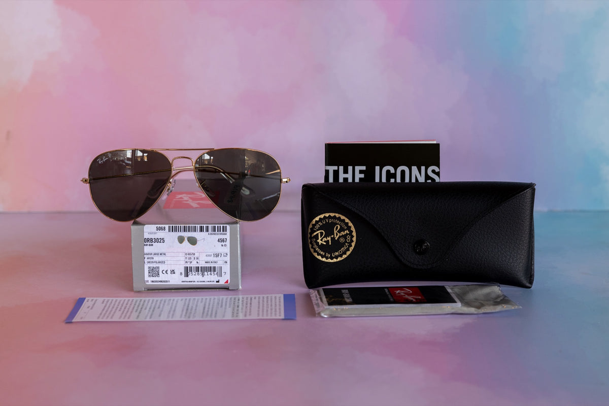 Lo que recibes - RAY BAN AVIATOR LARGE METAL POLARIZADO RB3025