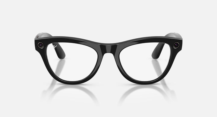 Ray-Ban Meta Skyler Gen 2 RW4014 601/1M 52 Negro Brillante Transitions Verde Grafito - vista frontal