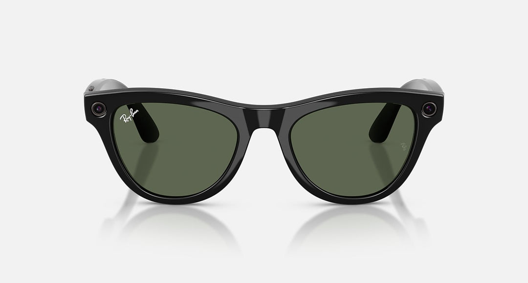 Ray-Ban Meta Skyler Gen 2 RW4014 601/71 52 Negro Brillante Verde G-15 - vista frontal