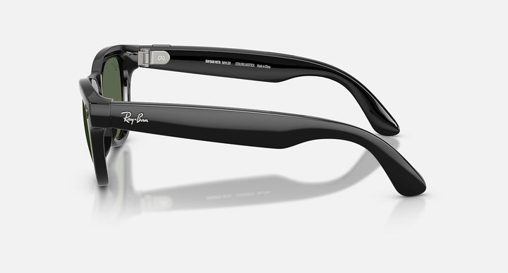 Ray-Ban Meta Skyler Gen 2 RW4014 601/71 52 Negro Brillante Verde G-15 - vista lateral