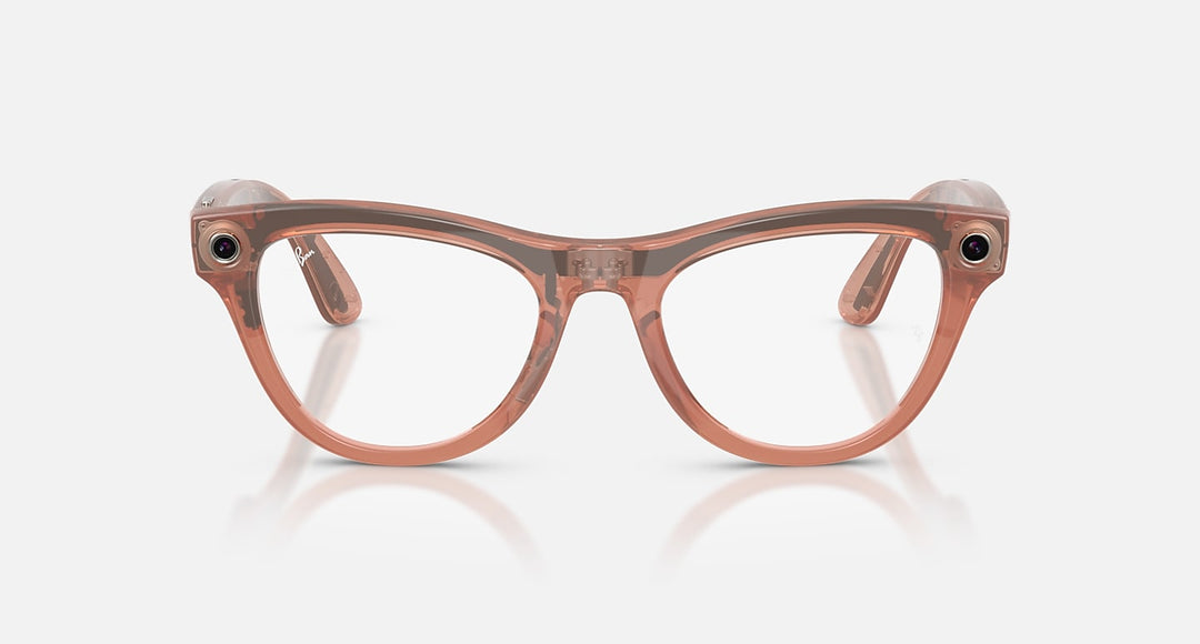 Ray-Ban Meta Skyler Gen 2 RW4014 6778M4 52 Durazno Brillante Transitions Marrón - vista frontal