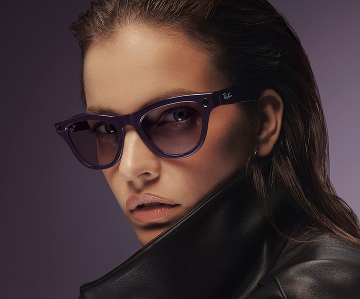 Ray-Ban Meta Skyler Gen 2 Negro Brillante - puesto en modelo