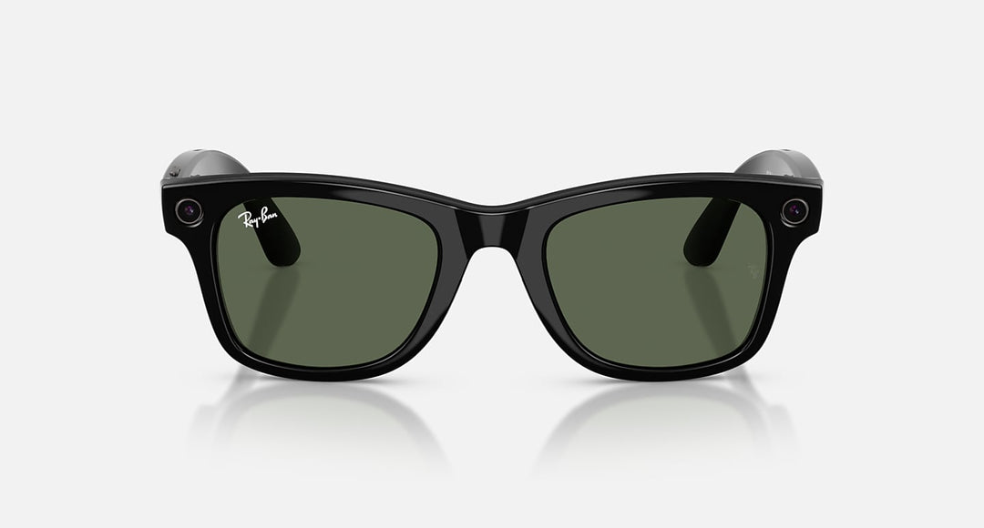 Ray-Ban Meta Wayfarer Gen 2 RW4012 601/71 53 Negro Brillante Verde G-15 - vista frontal