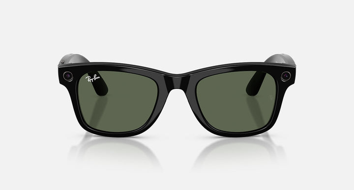 Ray-Ban Meta Wayfarer Gen 2 RW4012 601/71 53 Negro Brillante Verde G-15 - vista frontal