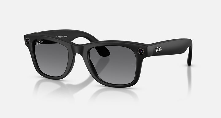 Ray-Ban Meta Wayfarer Gen 2 RW4012 601ST3 53 Negro Mate Grafito Degradado Polarizado - vista tres cuartos