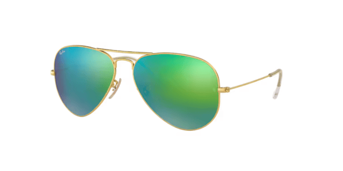 RAY BAN RB3025 AVIATOR LARGE METAL VERDE ESPEJO